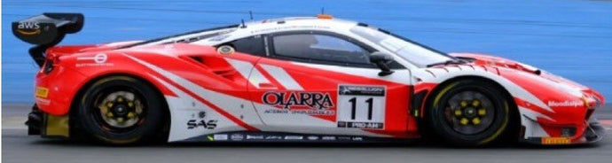 FERRARI 488 GT3 EVO TEAM KESSEL RACING N 11 24h SPA 2021 D.FUMANELLI - G.RODA - T.KOHMANN RED FLUO WHITE 1:43