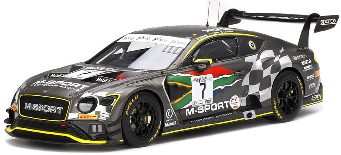 BENTLEY CONTINENTAL GT3 TEAM BENTLEY M-SPORT N 7 INTERCONTINENTAL GT CHALLENGE 9h KYALAMI 2020 J.PEPPER - M.SOULET - J.GOUNON GREY 1:18
