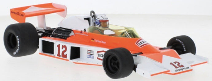 Mclaren M23 MARLBORO TEAM McLAREN FORMUL 1 #12 JOCHEN MASS GP DEUTSCHLAND 1976 rød/hvid 1:18