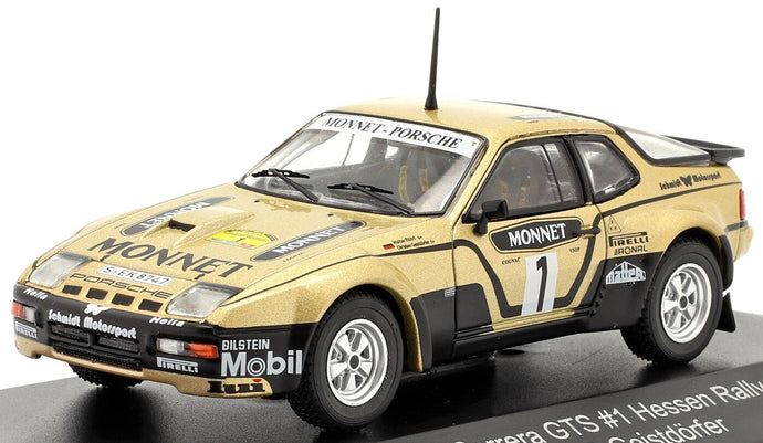 Porsche 924 CARRERA GTS #1 ROHRL/GEISTDORFER WINNER RALLY HESSEN 1981 guld/sort 1:43