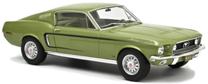 FORD MUSTANG FASTBACK GT 1968 LIGHT GREEN METALLIC 1:12 fra Norev