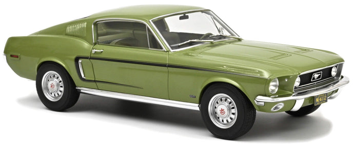 FORD MUSTANG FASTBACK GT 1968 LIGHT GREEN METALLIC 1:12 fra Norev
