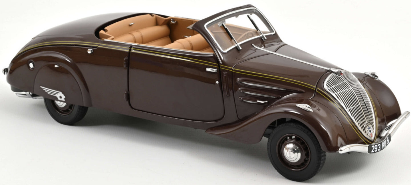 Peugeot 402 ECLIPSE CONVERTIBLE 1937 brun 1:18