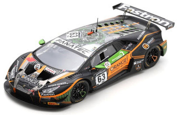 Lamborghini HURACAN GT3 EVO #63 BORTOLOTTI/MAPELLI/CALDARELLI 8th 24H SPA 2021 sort/orange/grøn 1:43