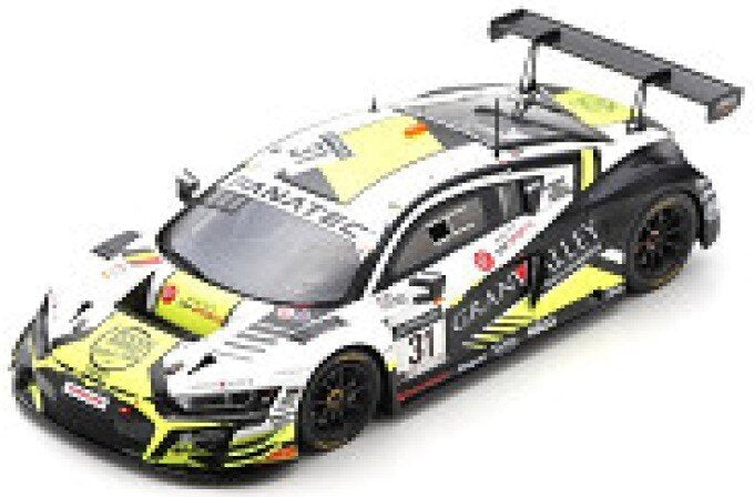 Audi R8 LMS GT3 #31 TOMITA/BIRD/ERIKSEN 24H SPA 2021 sølv/gul/sort 1:43