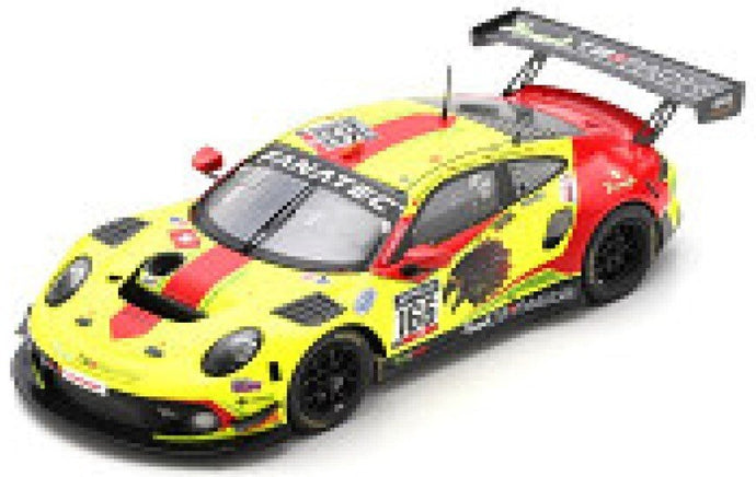 Porsche 911 GT3 R #166 DECURTINS/BUSCH/LAUCK/BASSENG 24H SPA 2021 gul/rød 1:43