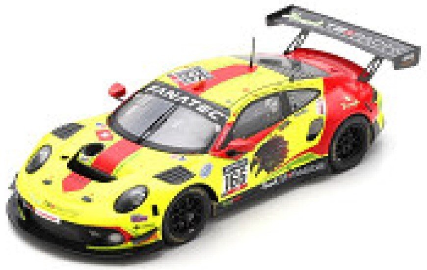 Porsche 911 GT3 R #166 DECURTINS/BUSCH/LAUCK/BASSENG 24H SPA 2021 gul/rød 1:43