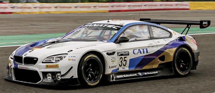 BMW M6 GT3 #35 GLOCK/TOMCZYK/NEUBAUER 24H SPA 2021 hvid/blå/guld 1:43