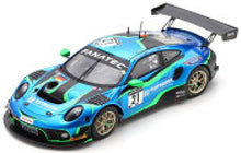 Indlæs billede til gallerivisning Porsche 911 GT3 R #21 MULLER/LIETZ/ESTRE 24H SPA 2021 blå/grøn/sort 1:43