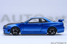 Indlæs billede til gallerivisning NISSAN SKYLINE GT-R (R34) Z-TUNE 2002 BAYSIDE BLUE CARBON 1:18