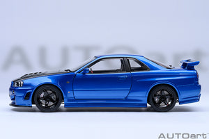 NISSAN SKYLINE GT-R (R34) Z-TUNE 2002 BAYSIDE BLUE CARBON 1:18