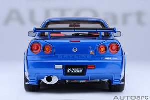 NISSAN SKYLINE GT-R (R34) Z-TUNE 2002 BAYSIDE BLUE CARBON 1:18