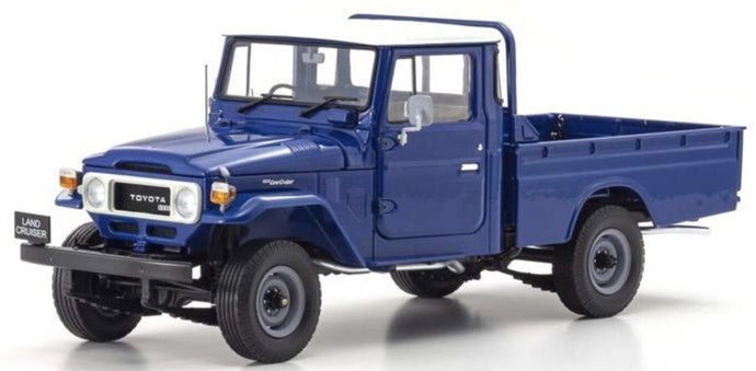 TOYOTA LAND CRUISER 40 4X4 PICK-UP 1980 BLUE WHITE 1:18