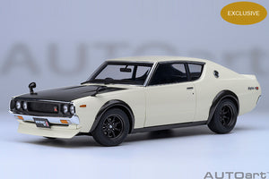 NISSAN SKYLINE 2000 GT-R (KPGC110) TUNED VERSION COUPE 1973 WHITE BLACK 1:18