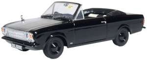 FORD CORTINA MK II CRAYFORD CONVERTIBLE BLACK/SILVER 1:43