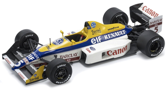 WILLIAMS F1 FW12C RENAULT V10 N 5 SEASON 1989 THIERRY BOUTSEN WITH SHOWCASE BLUE YELLOW WHITE 1:18