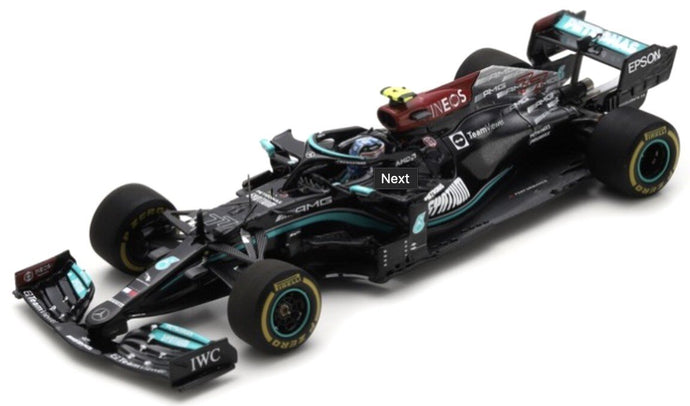 Mercedes Benz AMG PETRONAS W12 E PERFORMANCE #77 VALTTERI BOTTAS 3rd ITALIAN GP 2021 sort/turkis 1:43