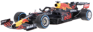 RED BULL F1 RB16B HONDA RA620H TEAM RED BULL RACING N 33 WINNER BELGIUM GP 2021 MAX VERSTAPPEN MATT BLUE YELLOW RED 1:18