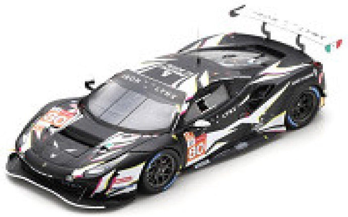 FERRARI 488 GTE IRON LYNX TEAM N 80 3rd GTE-AM CLASS 24h LE MANS 2021 MATTEO CRESSONI - CALLUM ILOTT - RINO MASTRONARDI MATT BLACK WHITE 1:43