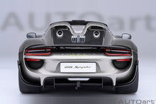 Indlæs billede til gallerivisning 1/18 Porsche 918 Spyder Weissach Package, liquid metal silver 1:18