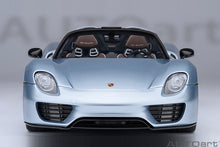 Indlæs billede til gallerivisning 1/18 Porsche 918 Spyder Weissach Package, liquid metal chrome blue 1:18