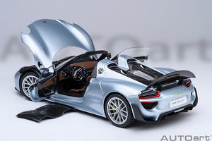 PORSCHE 918 SPYDER WEISSACH PACKAGE 2013 LIQUID CHROME BLUE MET