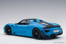 Indlæs billede til gallerivisning 2013 Porsche 918 Spyder, riviera blue 1:18