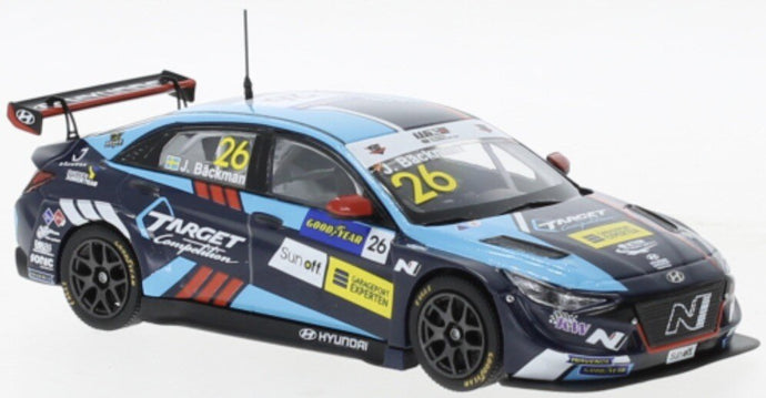 Hyundai ELANTRA N TCR TARGET COMPETITION #26 J. BACKMAN WTCR PORTUGAL 2021 mørk blå/lys blå 1:43