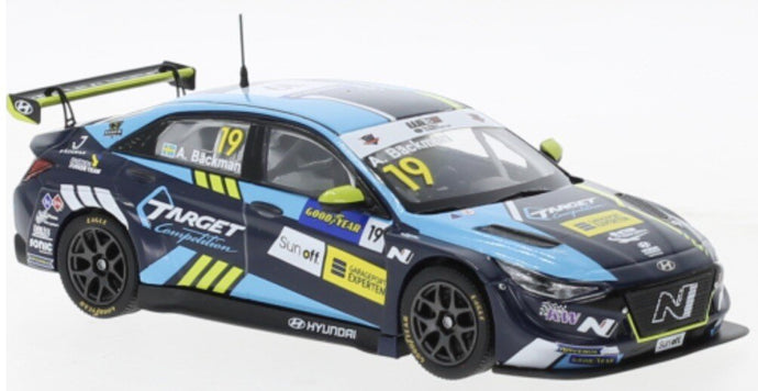Hyundai ELANTRA N TCR TARGET COMPETITION #19 A. BACKMAN WTCR PORTUGAL 2021 mørk blå/lys blå 1:43