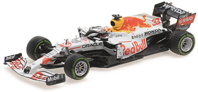 RED BULL F1 RB16B HONDA RA620H TEAM RED BULL RACING N 33 WORLD CHAMPION 2nd TURKISH GP 2021 MAX VERSTAPPEN WHITE RED 1:43