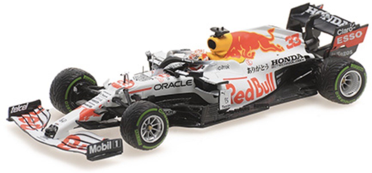 RED BULL F1 RB16B HONDA RA620H TEAM RED BULL RACING N 33 WORLD CHAMPION 2nd TURKISH GP 2021 MAX VERSTAPPEN WHITE RED 1:43