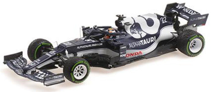 ALPHA TAURI F1 AT02 HONDA RA620H TEAM ALPHA TAURI N 22 TURKISH GP 2021 YUKI TSUNODA WHITE BLUE 1:43