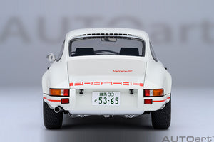 PORSCHE 911 CARRERA RS 1973 - THE CIRCUIT WOLF - (RIVAL) SAKON HAYASE - MANGA MOVIE WHITE RED 1:18