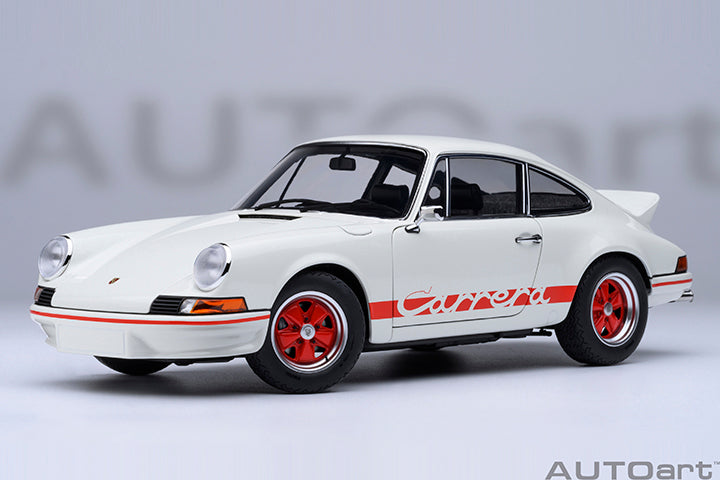 1/18 Porsche 911 Carerra 2.7 RS, Grandprix white with red stripes 1:18