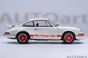 PORSCHE 911 CARRERA RS 2.7 COUPE 1973 WHITE RED 1:18