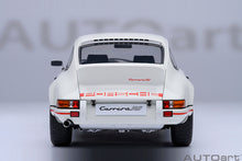 Indlæs billede til gallerivisning 1/18 Porsche 911 Carerra 2.7 RS, Grandprix white with red stripes 1:18