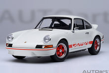 Indlæs billede til gallerivisning 1/18 Porsche 911 Carerra 2.7 RS, Grandprix white with red stripes 1:18