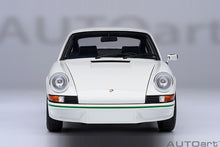 Indlæs billede til gallerivisning 1/18 Porsche 911 Carerra 2.7 RS, Grandprix white with green stripes 1:18