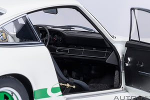 1/18 Porsche 911 Carerra 2.7 RS, Grandprix white with green stripes 1:18