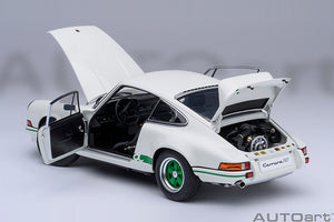1/18 Porsche 911 Carerra 2.7 RS, Grandprix white with green stripes 1:18