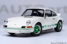 Indlæs billede til gallerivisning 1/18 Porsche 911 Carerra 2.7 RS, Grandprix white with green stripes 1:18