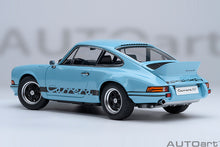 Indlæs billede til gallerivisning 1/18 Porsche 911 Carerra 2.7 RS, Gulf blue with black stripes 1:18
