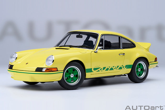 1/18 Porsche 911 Carerra 2.7 RS, Light yellow with green stripes 1:18