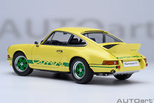 Indlæs billede til gallerivisning 1/18 Porsche 911 Carerra 2.7 RS, Light yellow with green stripes 1:18