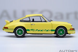 1/18 Porsche 911 Carerra 2.7 RS, Light yellow with green stripes 1:18
