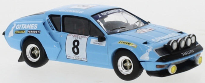 Alpine A310 #8 RAGNOTTI/JAUBERT TOUR DE CORSE 1976 lys blå 1:43
