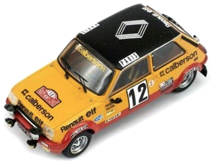 Renault 5 ALPINE Gr2 #12 FREQUELIN/DELAVAL 3rd RALLY MONTE CARLO 1978 gul/sort/rød 1:43