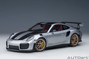 porsche 911 (991) GT2 weissach package, gt silver 1:18