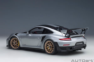 porsche 911 (991) GT2 weissach package, gt silver 1:18