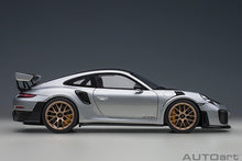 Indlæs billede til gallerivisning porsche 911 (991) GT2 weissach package, gt silver 1:18